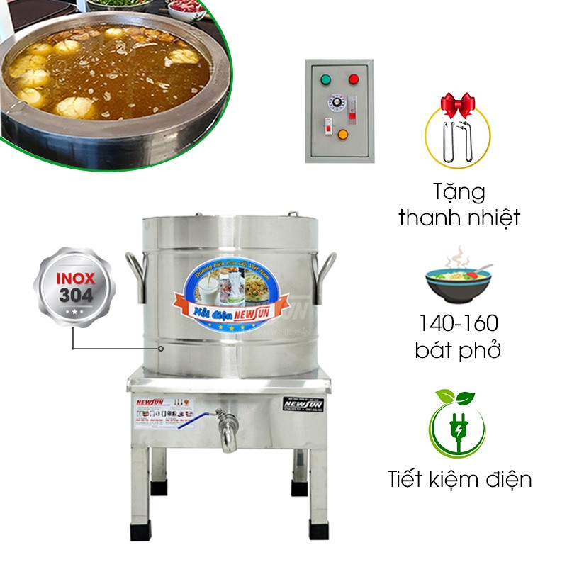 Nồi nấu phở điện liền 40L BS